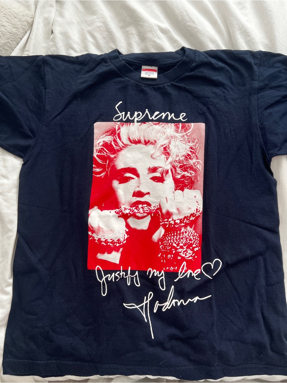 Supreme Madonna Navy Tee